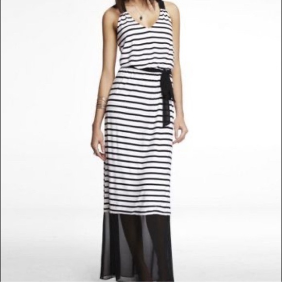 Express Dresses & Skirts - Express Striped Blouson Maxi Dress Size Small